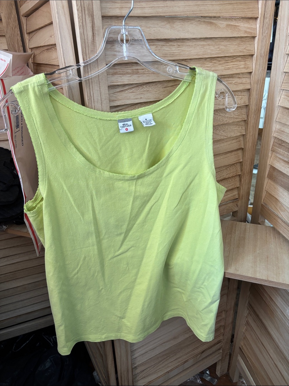 Basic Sleeveless Tank Top - Lime Green Small
